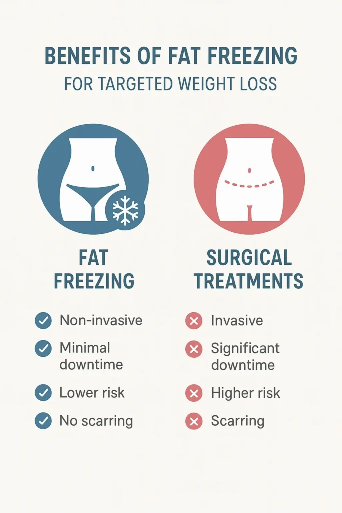 graphic showing the benefits of fat freezing Greater London (Sutton)