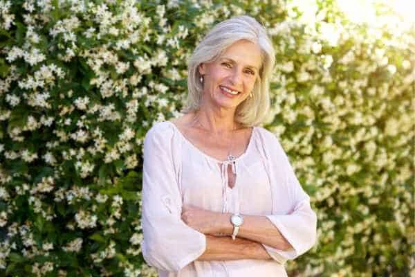 Older woman happy with urinary incontinence treatment Greater London (Sutton)