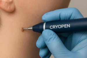 Person receiving skin tag removal Greater London (Sutton)