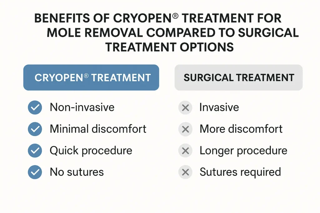 Benefits of facial mole removal Greater London (Sutton) - call our team today to book a consultation